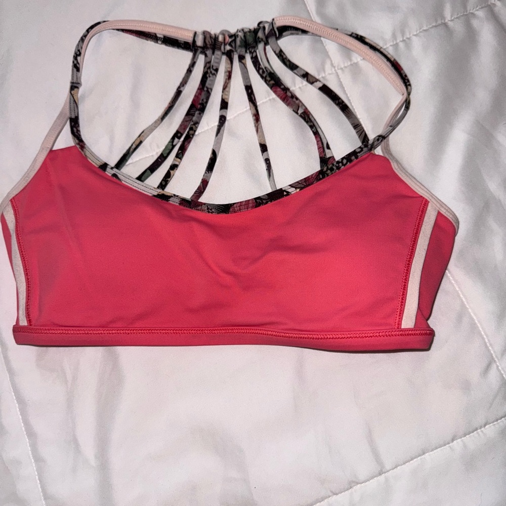 Lululemon Women's Pink Strappy Sports Bra